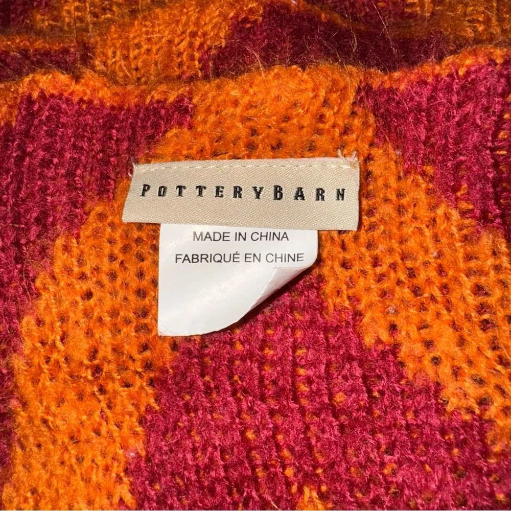 Pottery Barn Chevron Knit Zigzag Oversized Throw Blanket
